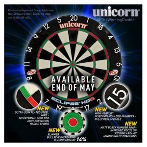 Unicorn Eclipse HD2 Pro Dartbord – NOG VOORRADIG