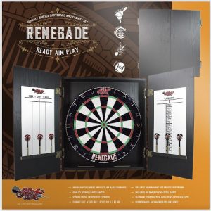 Shot Renegade Dartboard Cabinet Set