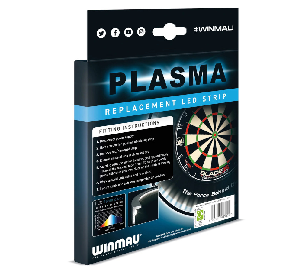 Plasma replacement led strip backside