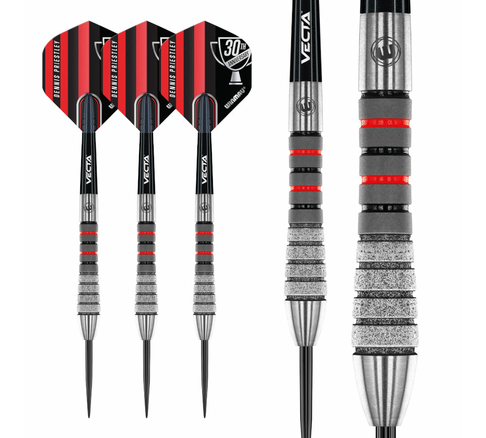Dennis Priestley Diamond 3-Zero 19g darts en barrels