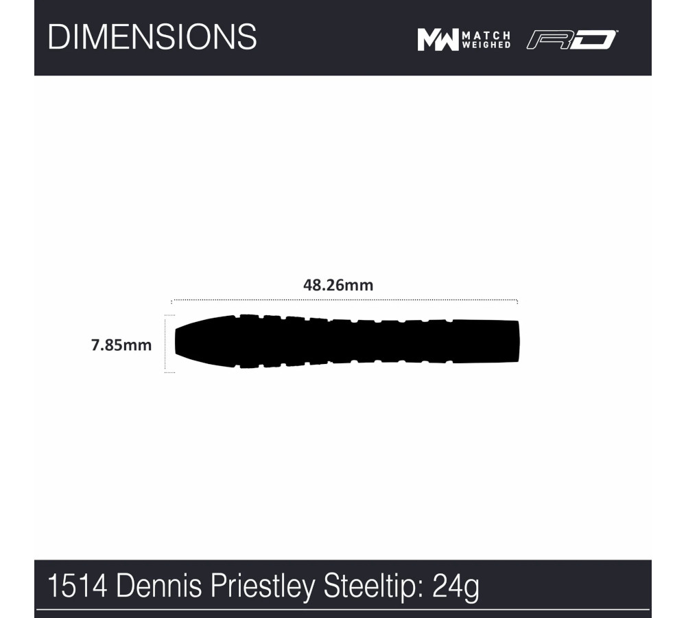 Dennis Priestley Diamond 3-Zero 24g steeltip barrel info