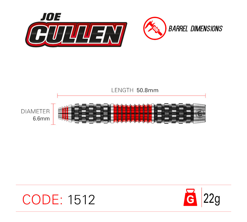 Joe Cullen Rockstar RS 1.0 22g steeltip barrel