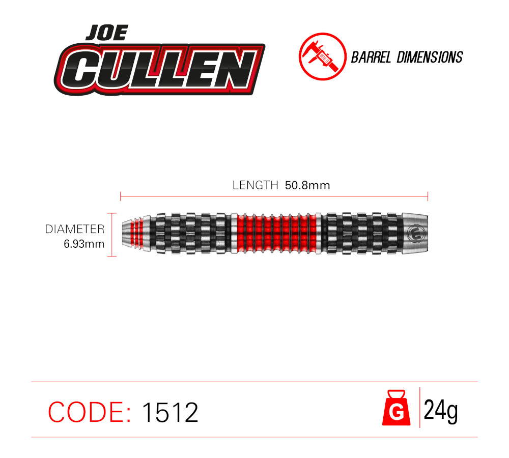 Joe Cullen Rockstar RS 1.0 24g steeltip barrel