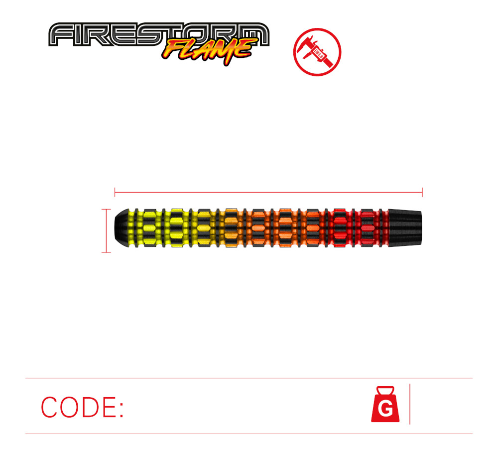 Winmau Firestorm Flame 24g barrel