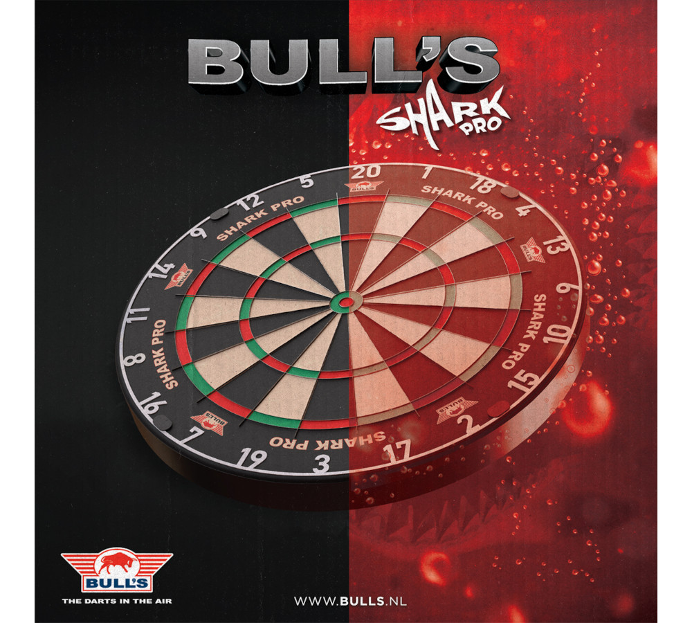 Shark Pro Dartboard verpakking voorzijde