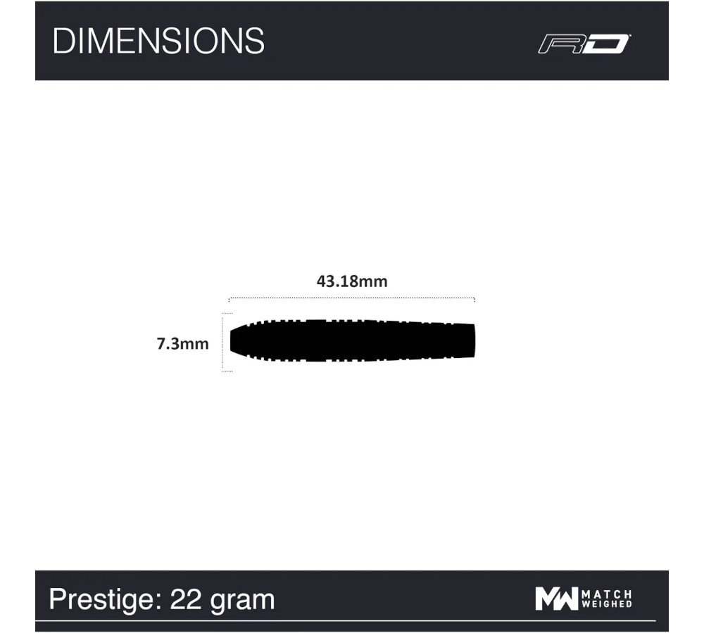 Luke Humphries Prestige: 22 gram barrel maat