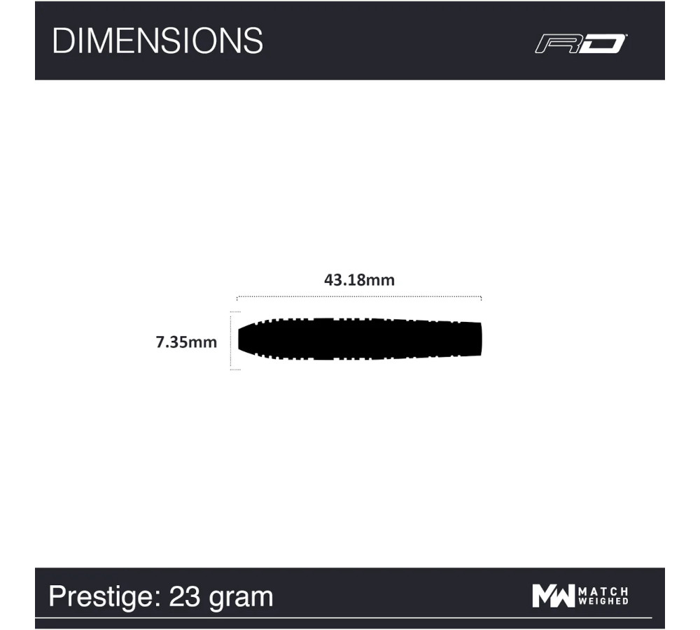 Luke Humphries Prestige 90% 23g barrel maat