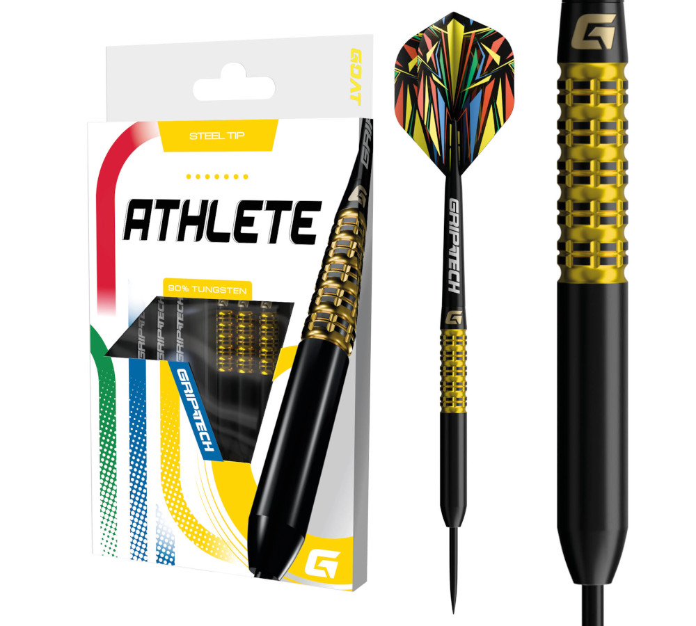GOAT Athlete black yellow steeltip totaal