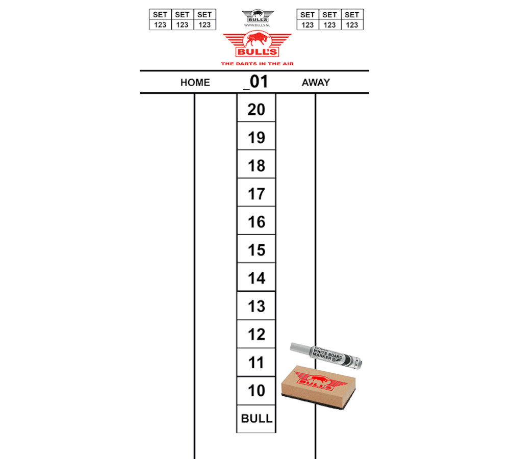 Scoreset Darttel Flex 60x30 cm