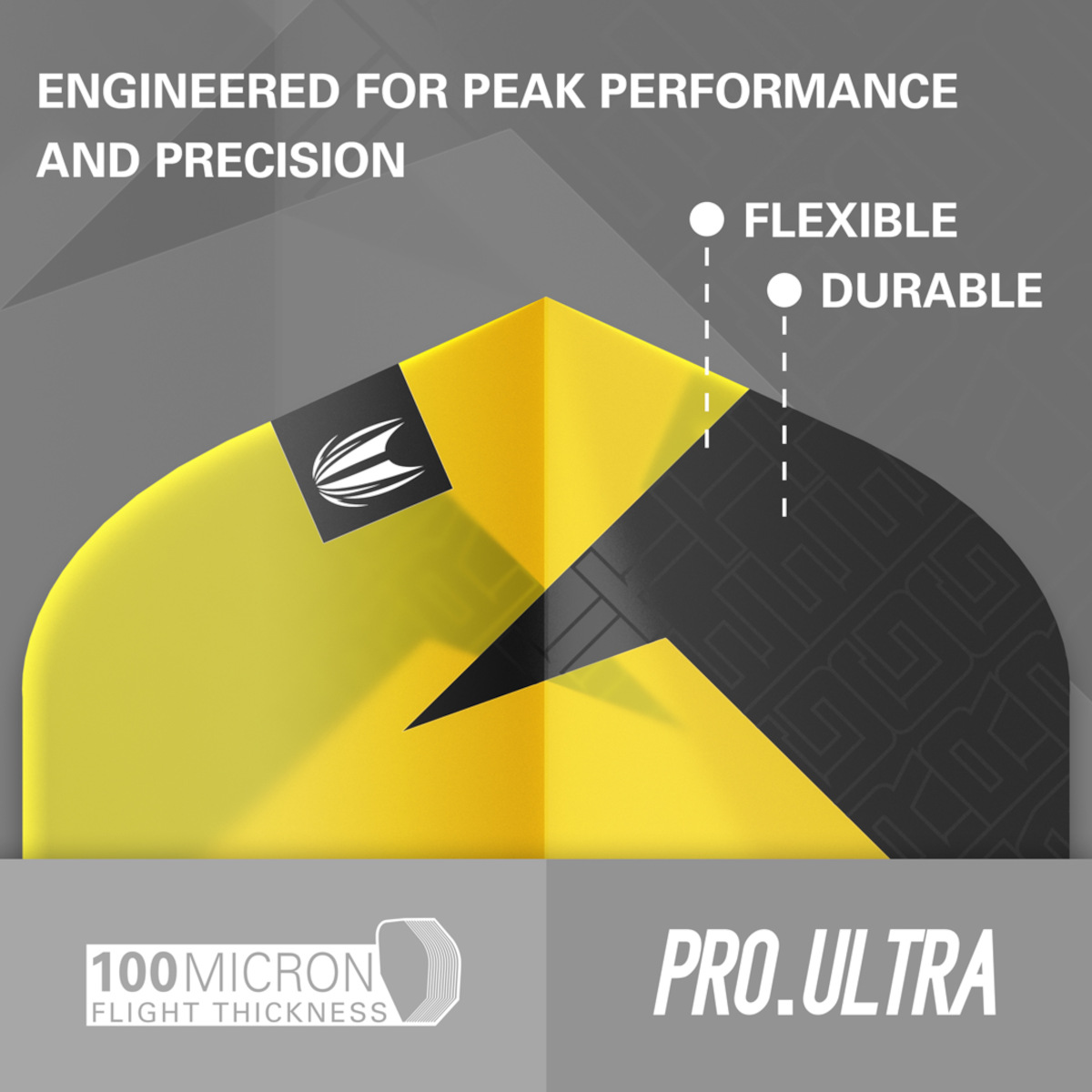 Target Pro.Ultra TAG Black Yellow 100 micron dartflight