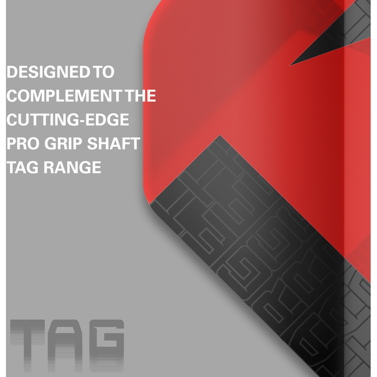 Target Pro.Ultra TAG Black Red flight met TAG-design
