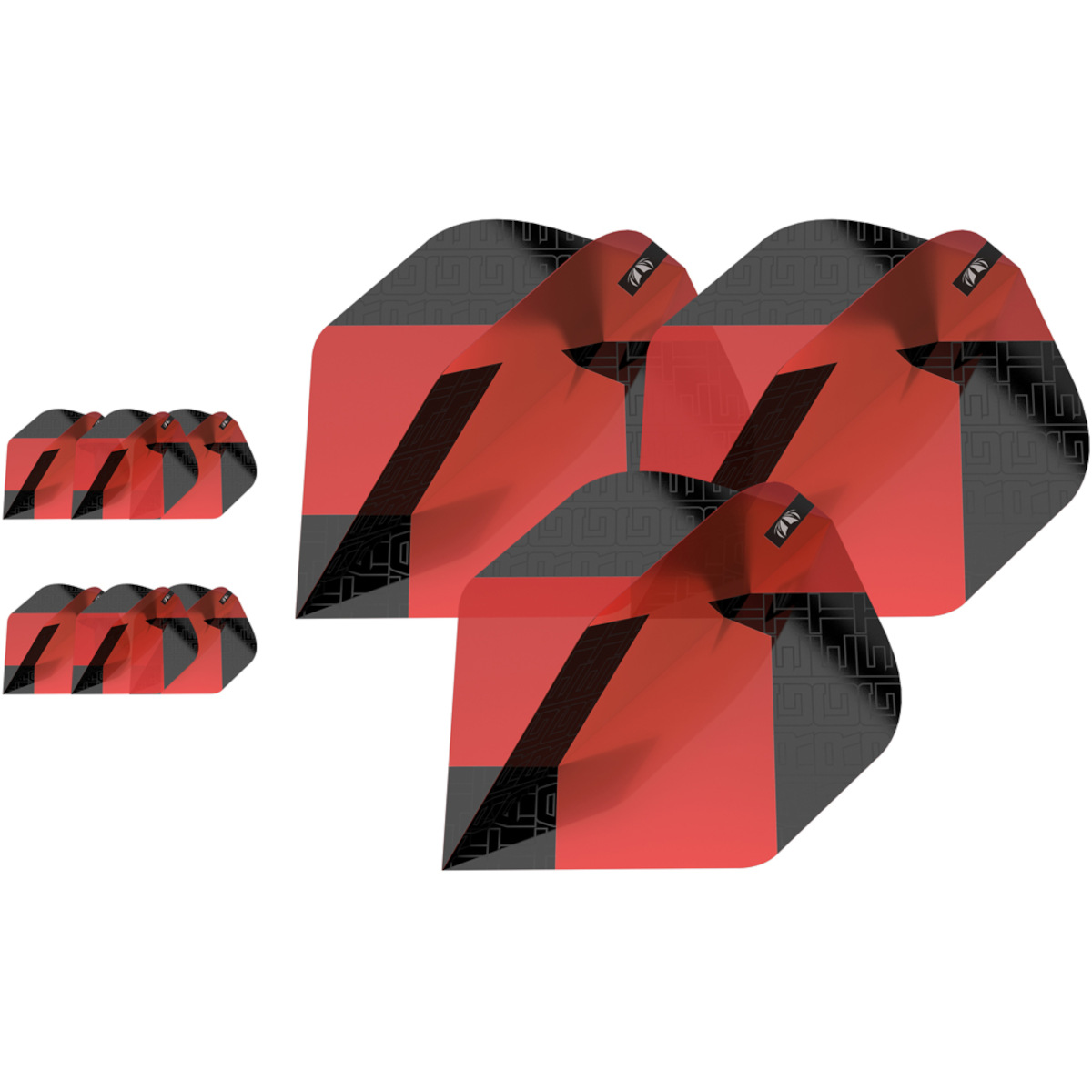 Target Pro.Ultra TAG Black Red dartflights opengevouwen