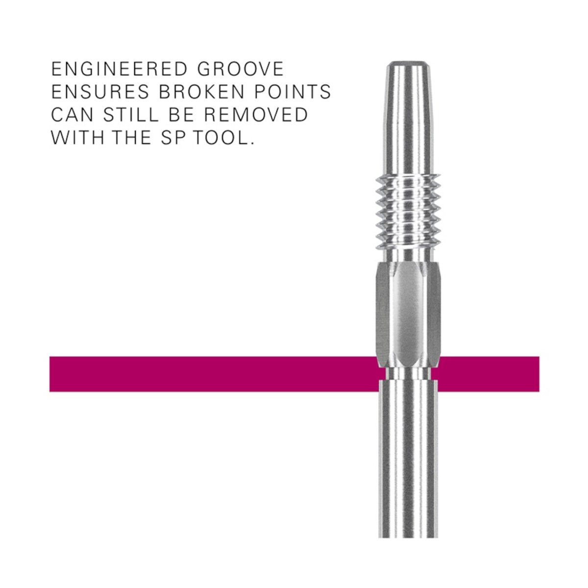 Afgebroken Swiss Point verwijderen met Target Swiss Point Tool
