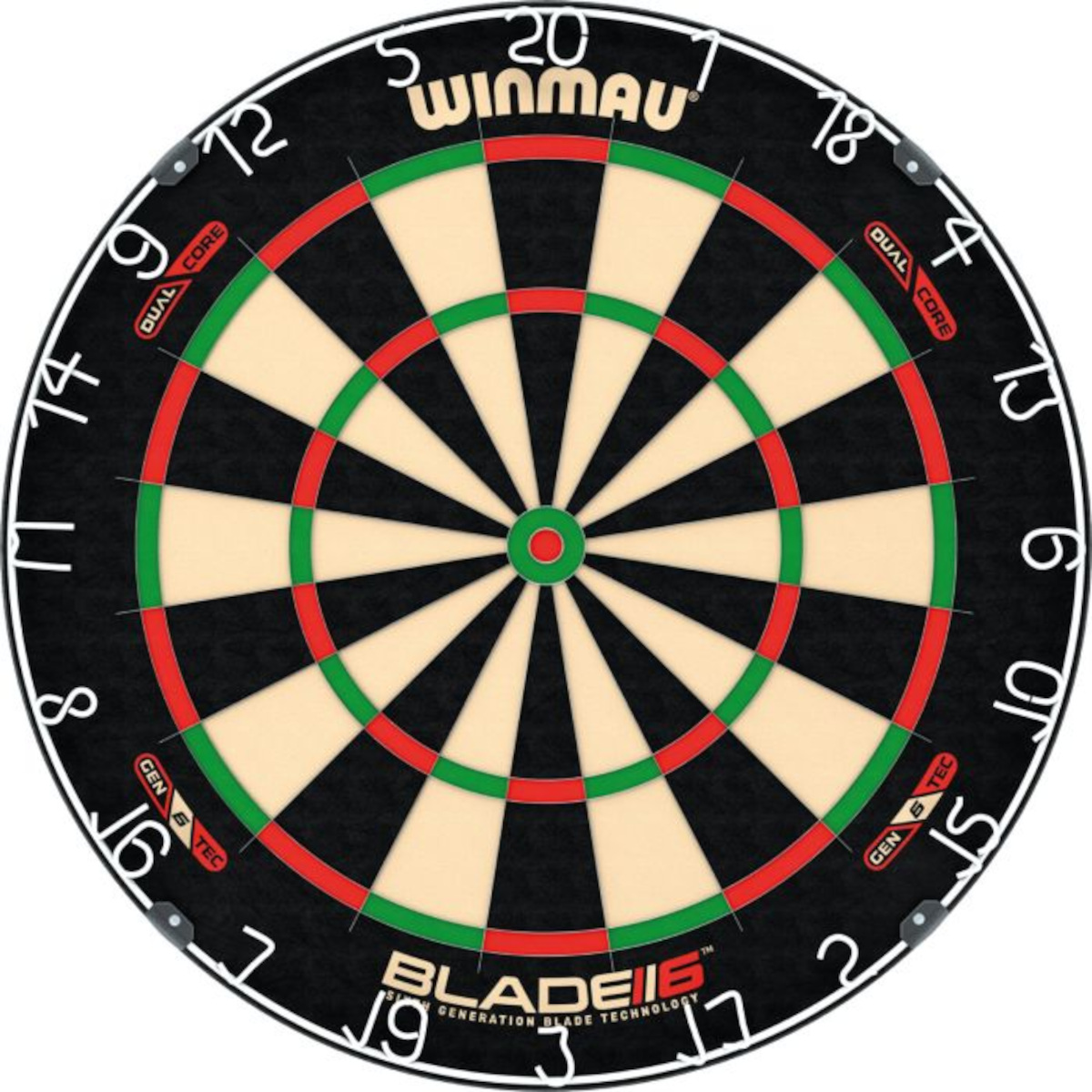 Winmau Blade 6 Dual Core sisal dartbord vooraanzicht